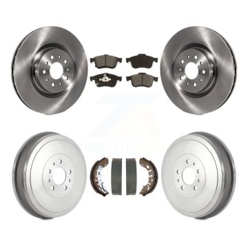 Front Rear Disc Brake Rotor Semi-Metallic Pad & Drum Kit For 2015-2021 Ram ProMaster City K8S-103701