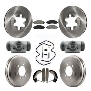 Front Rear Brake Rotor Semi-Metallic Pad Drum Kit (9Pc) For Chevrolet Colorado GMC Canyon K8S-103712