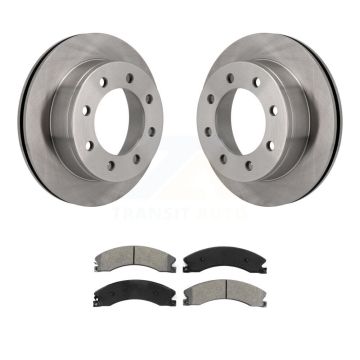 Rear Brake Rotors & Semi-Metallic Pad Kit For Chevrolet Express 4500 3.20" Overall Height K8S-103721