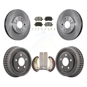 Front Rear Brake Rotor Semi-Metallic Pad & Drum Kit For Chevrolet Malibu Disc rear brakes K8S-103731