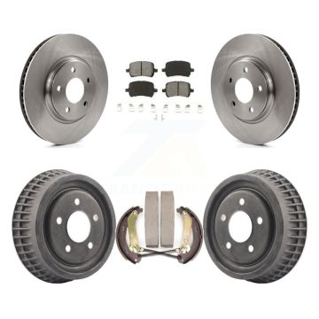 Front Rear Brake Rotor Semi-Metallic Pad & Drum Kit For Chevrolet Malibu Disc rear brakes K8S-103732