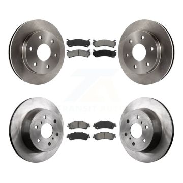 Front Rear Disc Brake Rotors And Semi-Metallic Pads Kit For GMC Sierra 1500 Classic K8S-103747