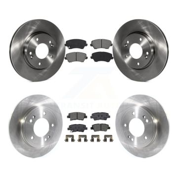 Front Rear Brake Rotor And Semi-Metallic Pad Kit For Hyundai Veloster Naturally Aspirated K8S-103750