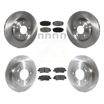 Front Rear Disc Brake Rotors And Semi-Metallic Pads Kit For 2020 Kia Forte 1.6L K8S-103754