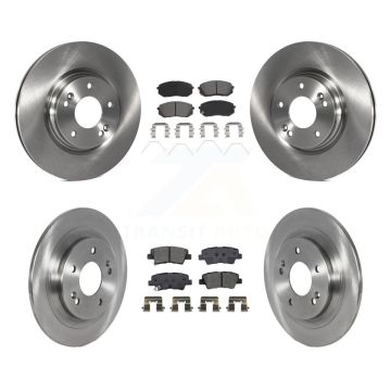 Front Rear Brake Rotor Semi-Metallic Pad Kit For Hyundai Kona With Electric Parking K8S-103756
