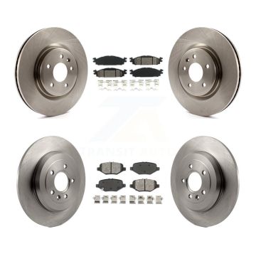 Front Rear Brake Rotors Semi-Metallic Pad Kit For Ford Explorer Without Heavy Duty Brakes K8S-103758