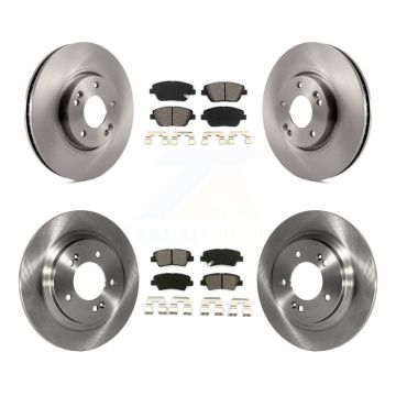 Front Rear Disc Brake Rotors And Semi-Metallic Pads Kit For Hyundai Sonata K8S-103760