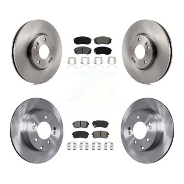 Front Rear Brake Rotor Semi-Metallic Pad Kit For Hyundai Sonata With Manual Parking K8S-103761