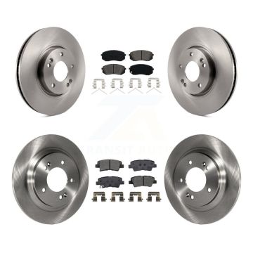 Front Rear Disc Brake Rotors And Semi-Metallic Pads Kit For Hyundai Sonata K8S-103762