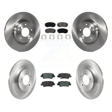 Front Rear Disc Brake Rotors And Semi-Metallic Pads Kit For 2019 Kia Niro EV K8S-103764