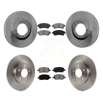 Front Rear Disc Brake Rotor & Semi-Metallic Pad Kit For 2005 Pontiac Montana SV6 with FWD K8S-103765