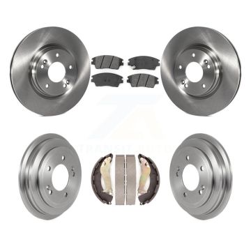 Front Rear Disc Brake Rotor Semi-Metallic Pad Drum Kit For 2017-2020 Hyundai Elantra 1.6L K8S-103778