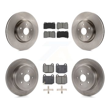 Front Rear Disc Brake Rotors And Semi-Metallic Pads Kit For Subaru Impreza K8S-103790