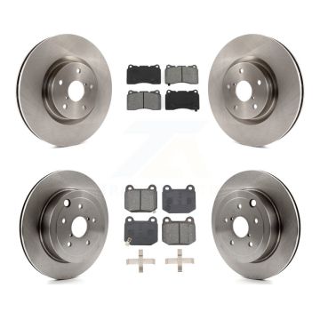 Front Rear Disc Brake Rotors And Semi-Metallic Pads Kit For Subaru Impreza WRX STI K8S-103791