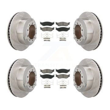Front Rear Brake Rotor & Semi-Metallic Pad Kit For International TerraStar IC Corporation K8S-103797