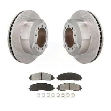 Rear Brake Rotors Semi-Metallic Pad Kit For 2015-2016 Ford F-350 Super Duty Cab & Chassis K8S-103801