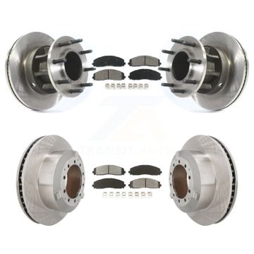 Front Rear Disc Brake Rotors And Semi-Metallic Pads Kit For Ford F-350 Super Duty K8S-103814