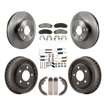 Front Rear Disc Brake Rotors Semi-Metallic Pads And Drum Kit (7Pc) For Mazda B4000 K8S-103829