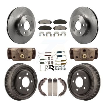 Front Rear Disc Brake Rotors Semi-Metallic Pads And Drum Kit (9Pc) For Mazda B4000 K8S-103833