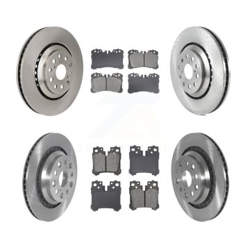 Front Rear Disc Brake Rotors And Semi-Metallic Pads Kit (6Pc) For Lexus LS460 LS600h K8S-103836