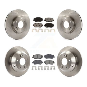 Front Rear Disc Brake Rotors And Semi-Metallic Pads Kit For Hyundai Santa Fe Kia Sorento K8S-103839