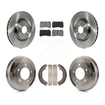 Front Rear Disc Brake Rotors Semi-Metallic Pads And Drum Kit For Mitsubishi Lancer K8S-103846