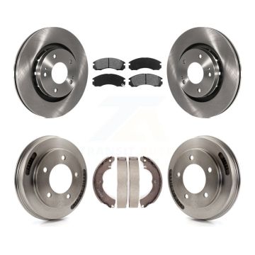 Front Rear Brake Rotor Semi-Metallic Pad Drum Kit For Mitsubishi Lancer Ralliart To 03 09 K8S-103849