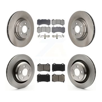 Front Rear Disc Brake Rotors And Semi-Metallic Pads Kit For Dodge Challenger Charger K8S-103850