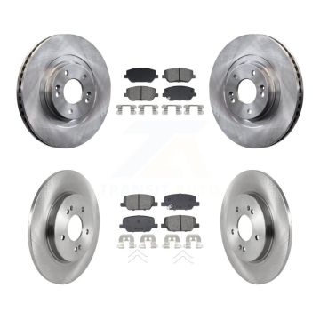 Front Rear Disc Brake Rotors And Semi-Metallic Pads Kit For 2019-2020 Hyundai Santa Fe K8S-103860