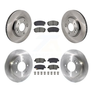 Front Rear Disc Brake Rotors And Semi-Metallic Pads Kit For Hyundai Elantra K8S-103867