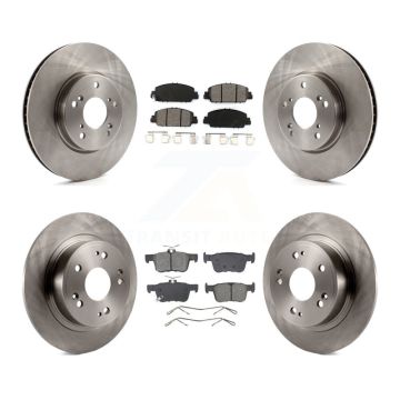 Front Rear Disc Brake Rotors And Semi-Metallic Pads Kit For Honda Accord K8S-103870