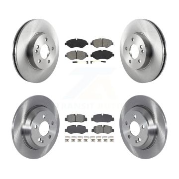 Front Rear Disc Brake Rotors And Semi-Metallic Pad Kit For 2016-2020 Mercedes-Benz Metris K8S-103871