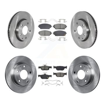 Front Rear Disc Brake Rotors And Semi-Metallic Pads Kit For Mazda 3 Sport FWD K8S-103874
