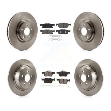 Front Rear Disc Brake Rotors And Semi-Metallic Pads Kit For Lincoln Continental K8S-103885