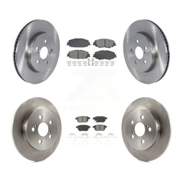 Front Rear Brake Rotor And Semi-Metallic Pad Kit For 2020-2022 Toyota Corolla Prius Prime K8S-103888