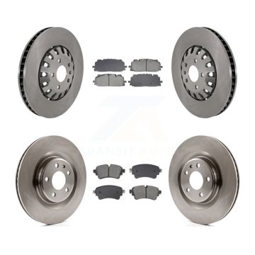 Front Rear Disc Brake Rotors And Semi-Metallic Pads Kit For Audi A6 Quattro A7 Sportback K8S-103890
