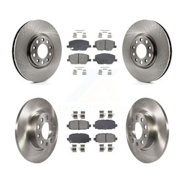 Front Rear Disc Brake Rotors And Semi-Metallic Pads Kit For Jeep Compass K8S-103892