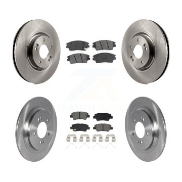 Front Rear Brake Rotor Semi-Metallic Pad Kit For Kia Sportage With Electric Parking K8S-103897