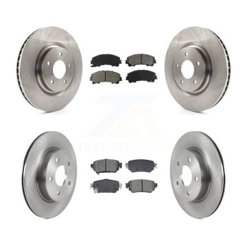 Front Rear Brake Rotor Semi-Metallic Pad Kit For Nissan Rogue With Electric Parking K8S-103903