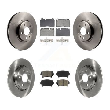 Front Rear Disc Brake Rotors And Semi-Metallic Pads Kit For 2016 Audi Q5 FLEX engine K8S-103909