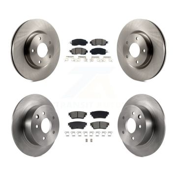 Front Rear Brake Rotors Semi-Metallic Pad Kit For Nissan Altima With Manual Parking K8S-103910
