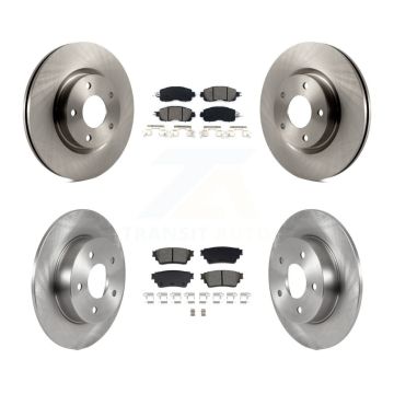 Front Rear Disc Brake Rotors And Semi-Metallic Pads Kit For Nissan Altima K8S-103911