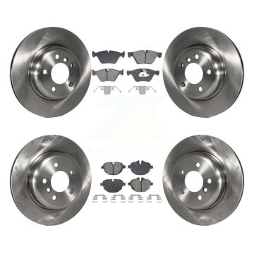 Front Rear Disc Brake Rotors And Semi-Metallic Pads Kit For BMW 528i xDrive K8S-103914