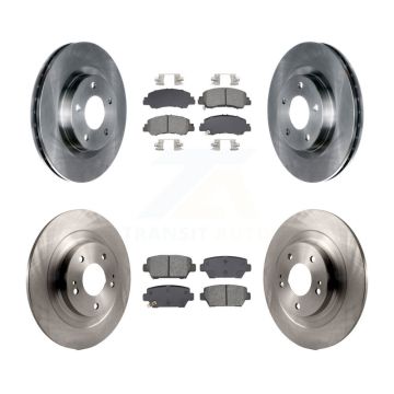 Front Rear Disc Brake Rotors And Semi-Metallic Pads Kit For Mitsubishi Eclipse Cross K8S-103916