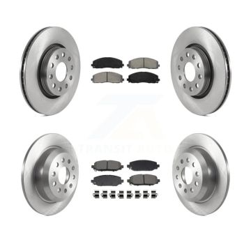 Front Rear Disc Brake Rotor And Semi-Metallic Pad Kit For 2018-2020 Jeep Wrangler Rubicon K8S-103923