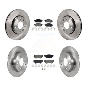 Front Rear Brake Rotor Semi-Metallic Pad Kit For Nissan Kicks SV SR with Disc rear brakes K8S-103926