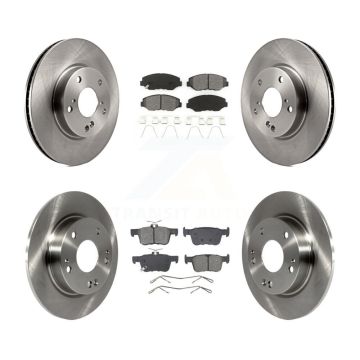 Front Rear Disc Brake Rotors And Semi-Metallic Pads Kit For Honda Civic K8S-103929