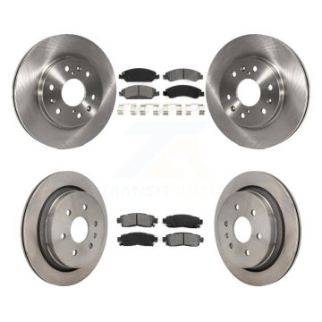 Front Rear Disc Brake Rotors And Semi-Metallic Pads Kit For Cadillac XTS K8S-103935