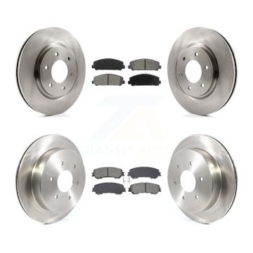 Front Rear Disc Brake Rotors And Semi-Metallic Pads Kit For 2017-2023 Nissan TITAN K8S-103943