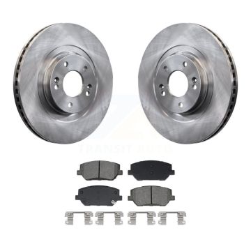 Front Disc Brake Rotors And Semi-Metallic Pads Kit For 2019-2020 Hyundai Santa Fe K8S-103952